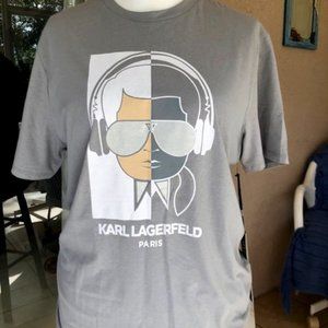 NWT Karl Lagerfeld Men’s Grey Graphic Tee